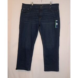 George Mens Size 44x30 Denim Jeans Straight fit Blue NEW Stretch